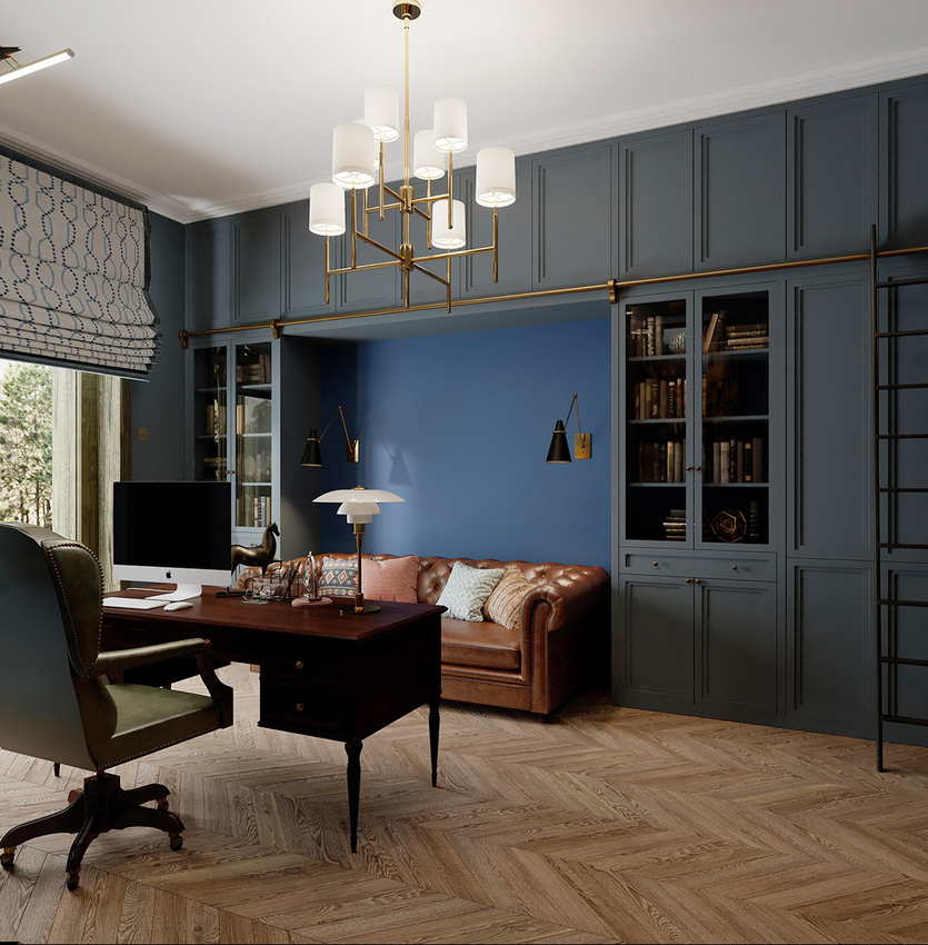 Необычный цвет для домашнего кабинета: 5 идей дизайнеров